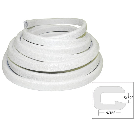 Suncoast Marine and Auto offers TACO Flexible Vinyl Trim - 5/32" Opening x 9/16"W x 25'L - White [V30-1005W25-1]