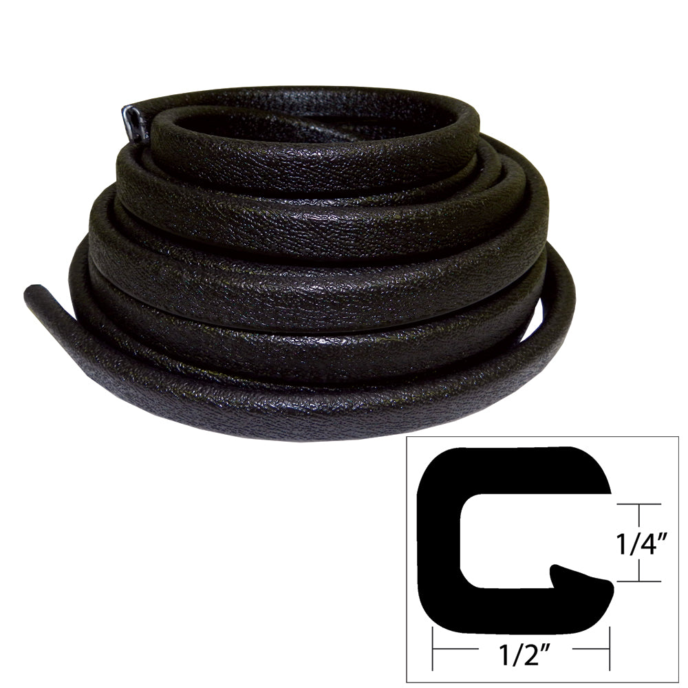 Suncoast Marine and Auto offers TACO Flexible Vinyl Trim - 1/4" Opening x 1/2"W x 25'L - Black [V30-1008B25-1]