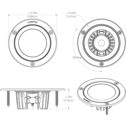 Suncoast Marine and Auto offers Lumitec Shadow - Flush Mount Down Light - Polished SS Finish - 3-Color Red/Blue Non Dimming w/White Dimming [114118]