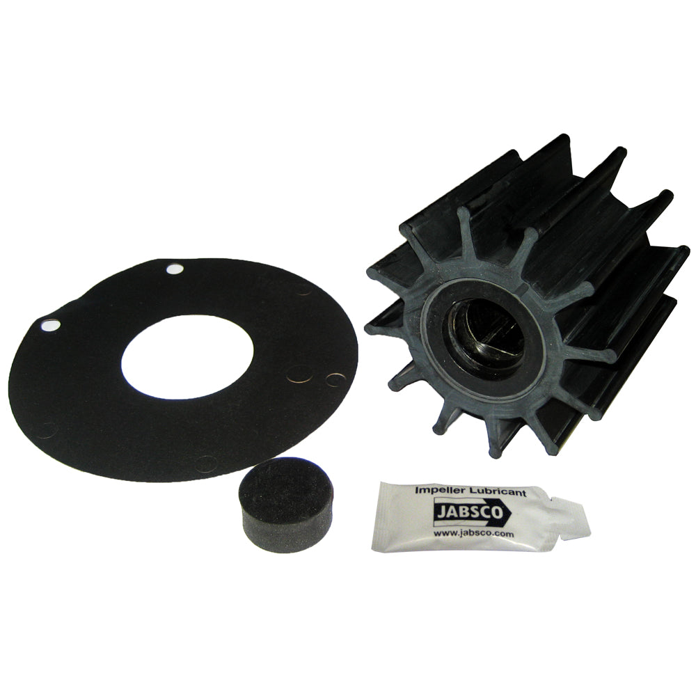 Suncoast Marine and Auto offers Jabsco Impeller Kit - 12 Blade - Neoprene - 3-" Diameter - Plastic Insert - Double Flat Drive [17370-0001-P]