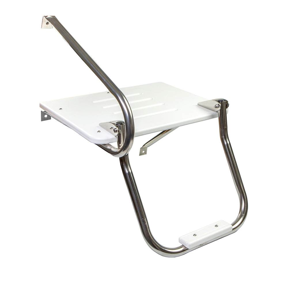 Suncoast Marine and Auto offers Whitecap White Poly Swim Platform w/Ladder f/Outboard Motors [67902]