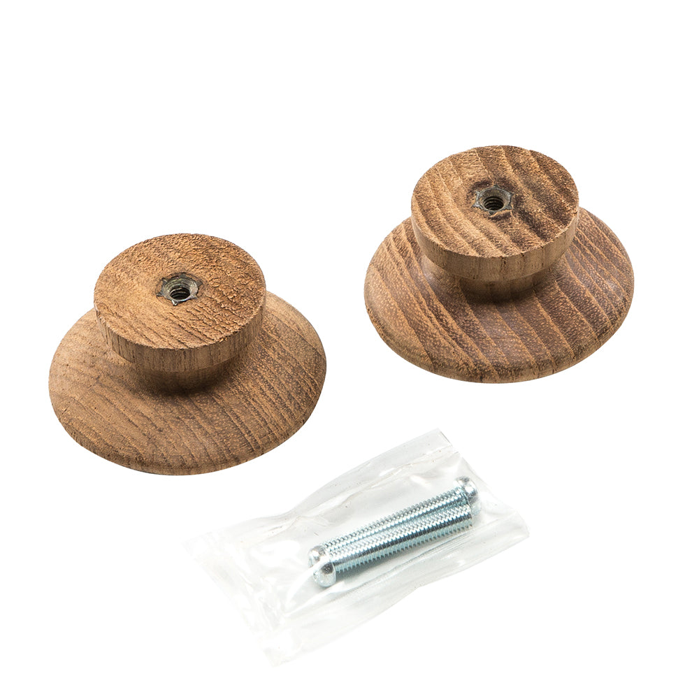 Suncoast Marine and Auto offers Whitecap Teak Round Drawer Knob - 2" - 2 Pack [60120-A]