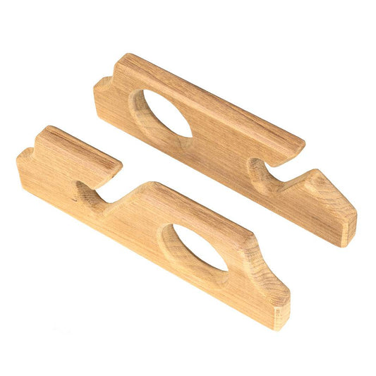 Suncoast Marine and Auto offers Whitecap Teak Two-Rod Storage Rack - Pair [60610]