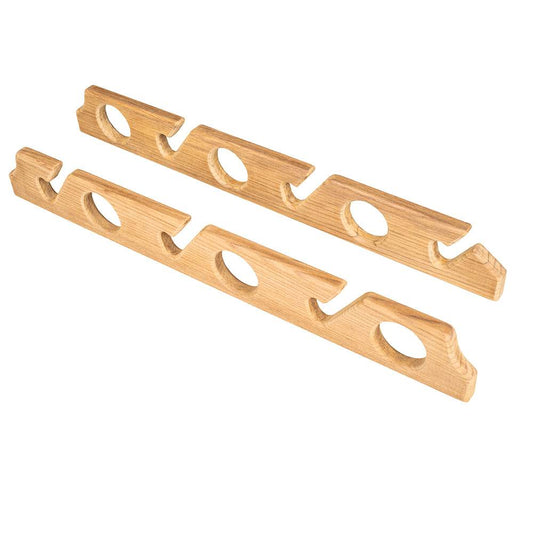 Suncoast Marine and Auto offers Whitecap Teak Six-Rod Storage Rack - Pair [60614]