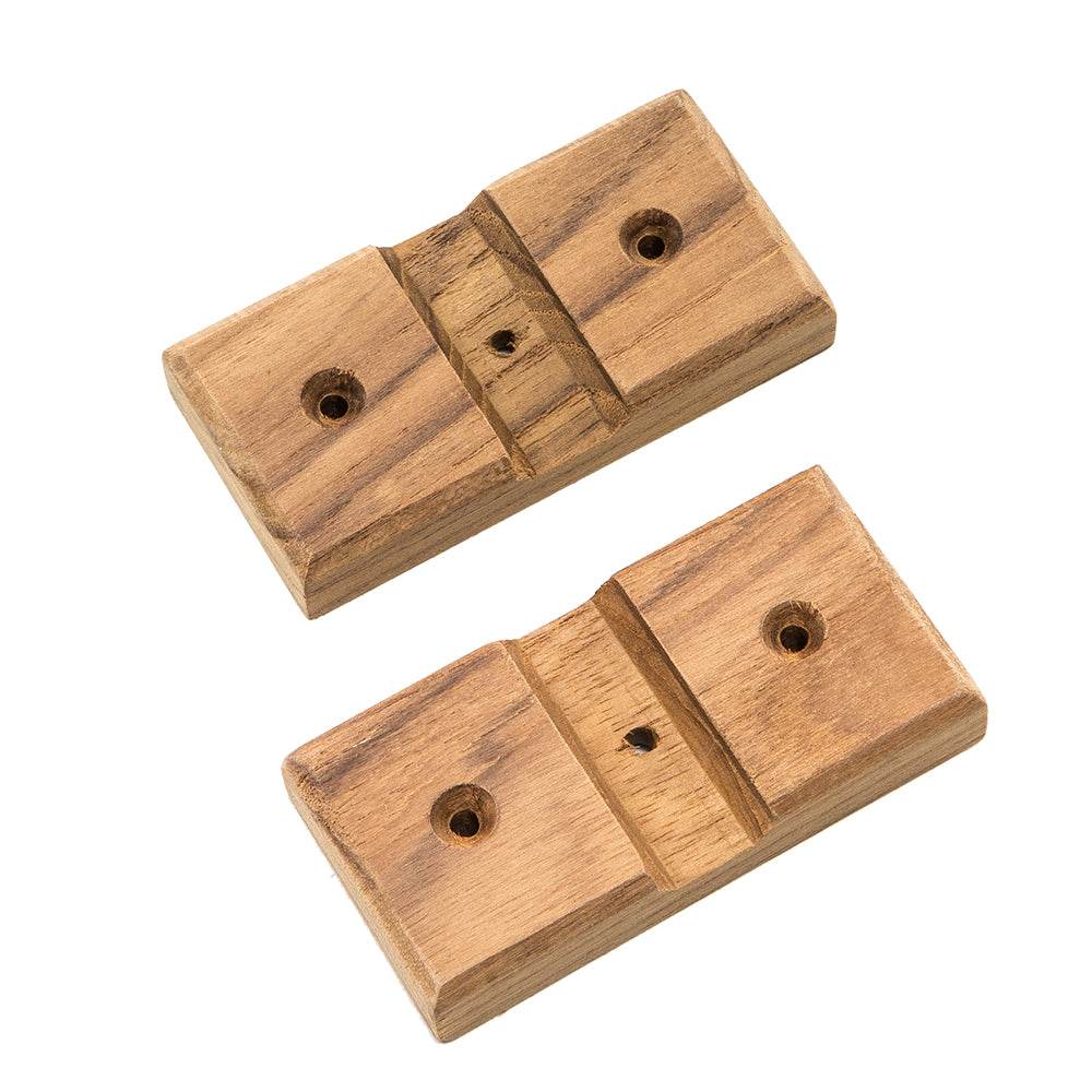 Suncoast Marine and Auto offers Whitecap Teak Rod Storage Rack Mounting Brackets - Pair [60609]