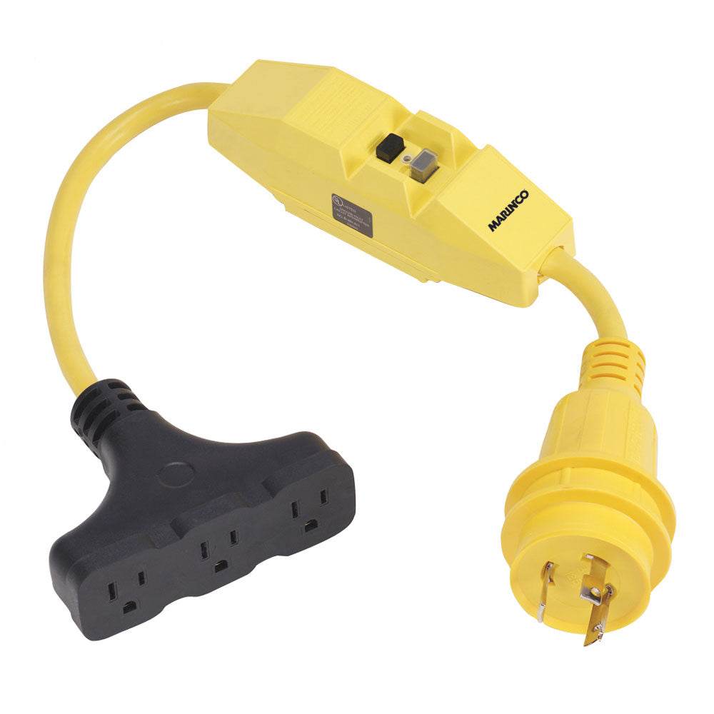 Suncoast Marine and Auto offers Marinco Dockside 30A to 15A Adapter with GFI [199128]