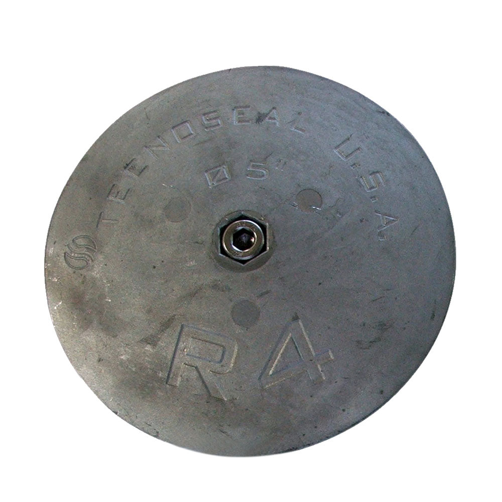 Suncoast Marine and Auto offers Tecnoseal R4 Rudder Anode - Zinc - 5" Diameter x 5/8" Thickness [R4]