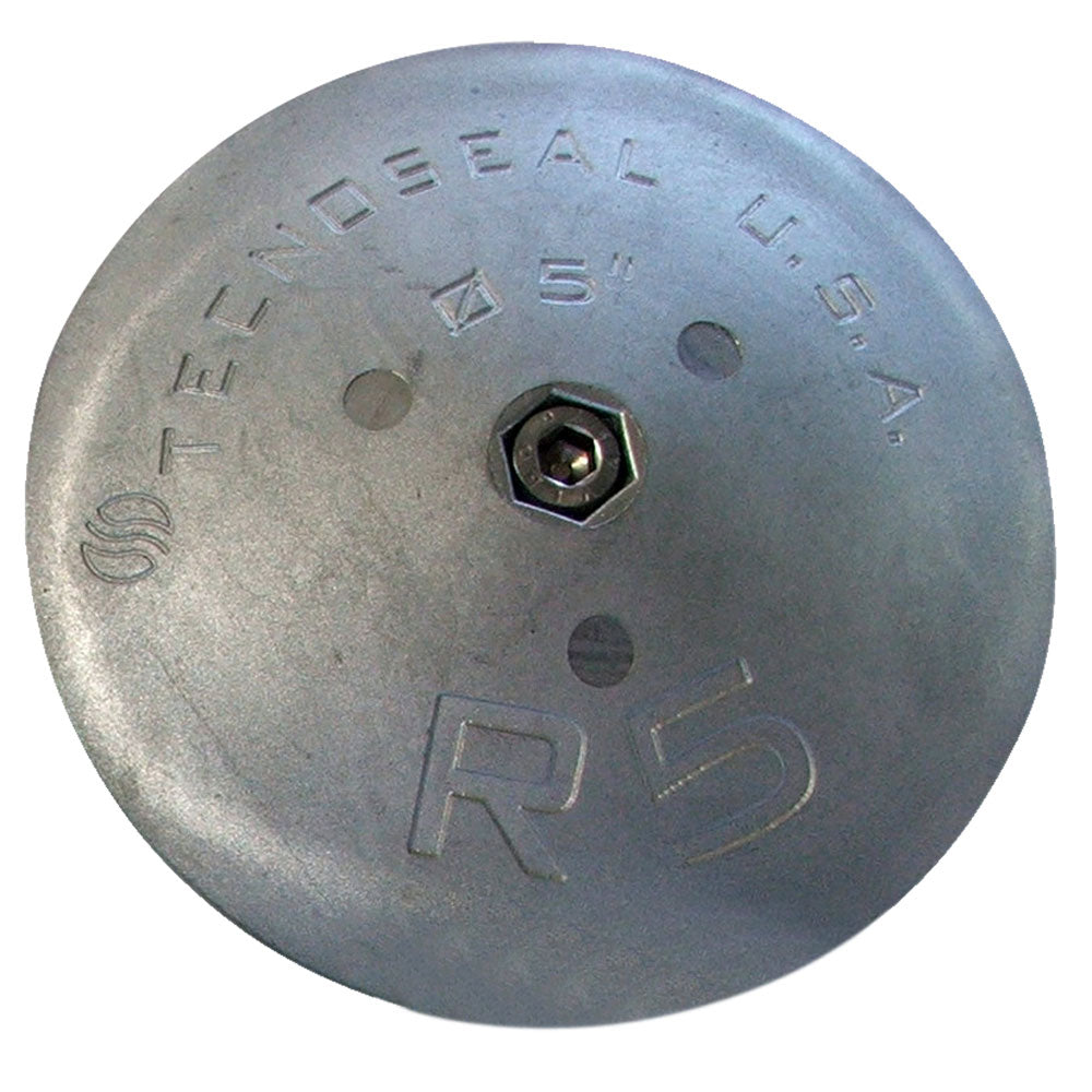 Suncoast Marine and Auto offers Tecnoseal R5 Rudder Anode - Zinc - 5" Diameter x 7/8" Thickness [R5]