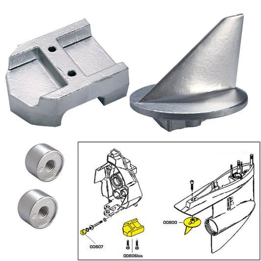 Suncoast Marine and Auto offers Tecnoseal Anode Kit w/Hardware - Mercury Alpha 1 Gen 1 - Zinc [20800]