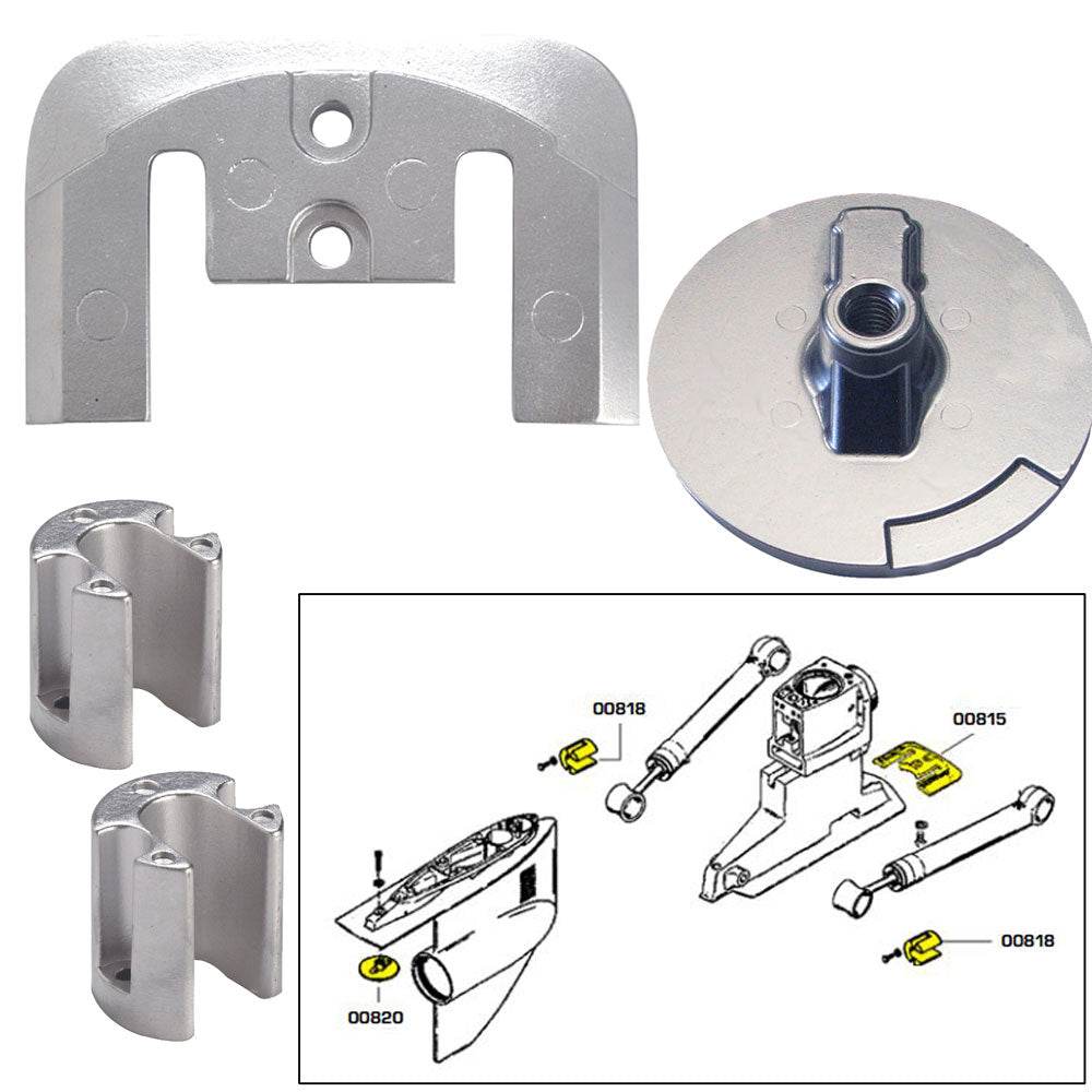 Suncoast Marine and Auto offers Tecnoseal Anode Kit w/Hardware - Mercury Bravo 2-3 - Zinc [20804]