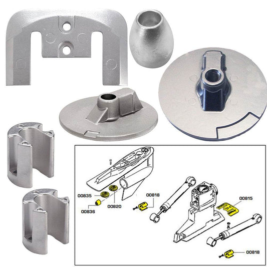 Suncoast Marine and Auto offers Tecnoseal Anode Kit w/Hardware - Mercury Bravo 3 2004-Present - Zinc [20805]