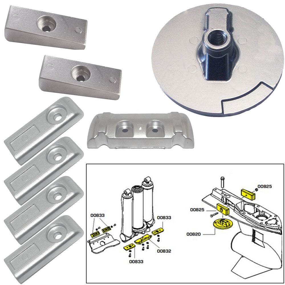 Suncoast Marine and Auto offers Tecnoseal Anode Kit w/Hardware - Mercury Verado 6 - Zinc [20816]