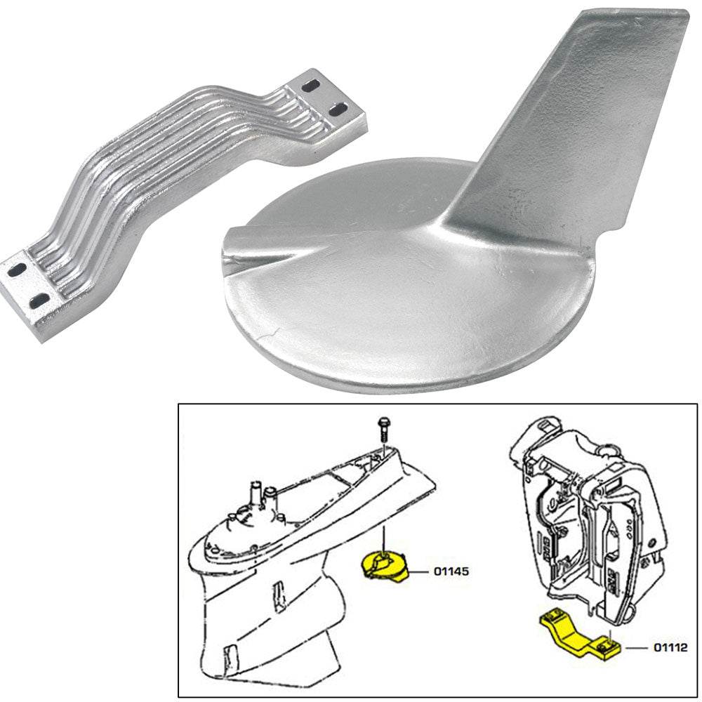 Suncoast Marine and Auto offers Tecnoseal Anode Kit w/Hardware - Yamaha 200-300HP Hi-Performance - Zinc [21106]