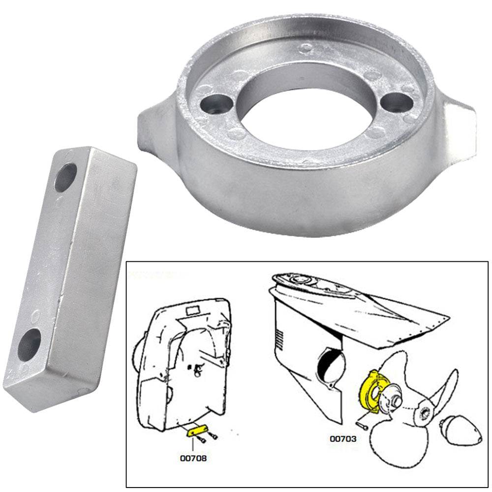 Suncoast Marine and Auto offers Tecnoseal Anode Kit w/Hardware - Volvo 290 - Zinc [20705]