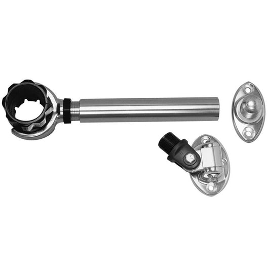 Suncoast Marine and Auto offers Rupp Threaded Antenna Support w/6" Flat Mount, Oval 4-Way Base & 1.5" Collar [PAK-0006]