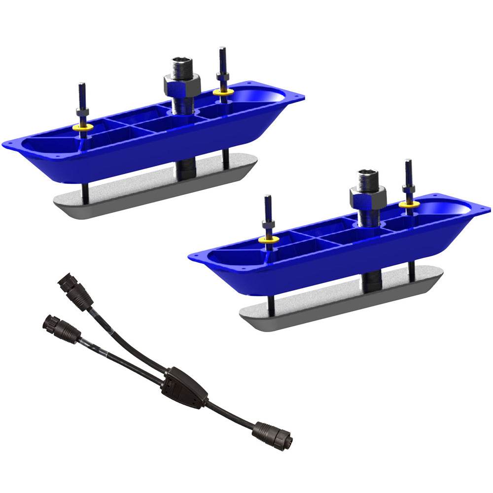 Suncoast Marine and Auto offers Navico StructureScanHD Sonar Stainless Steel Thru-Hull Transducer (Pair) w/Y-Cable [000-11460-001]