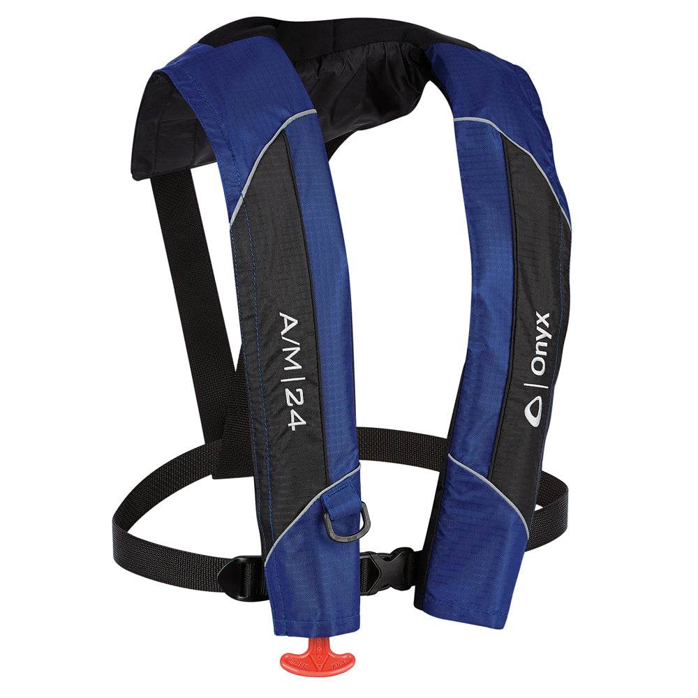 Suncoast Marine and Auto offers Onyx A/M-24 Automatic/Manual Inflatable PFD Life Jacket - Blue [132000-500-004-15]