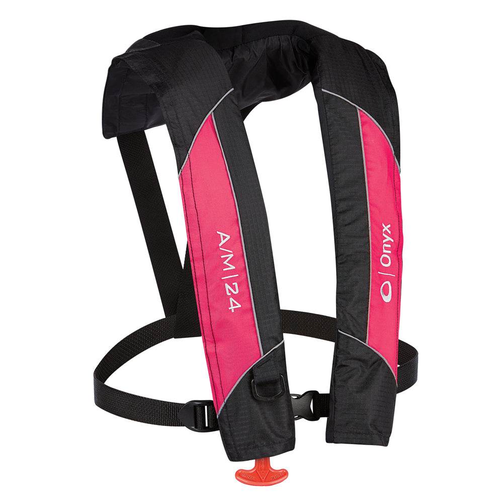 Suncoast Marine and Auto offers Onyx A/M-24 Automatic/Manual Inflatable PFD Life Jacket - Pink [132000-105-004-14]