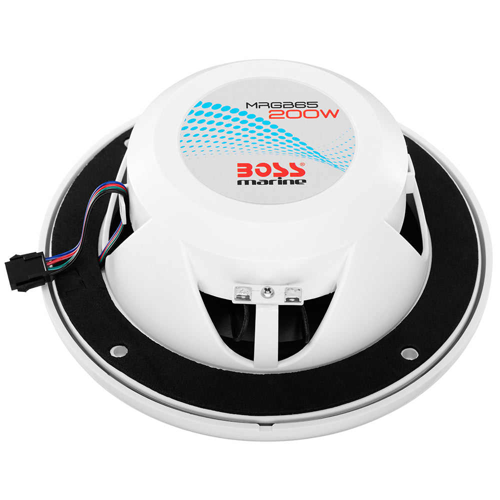 Suncoast Marine and Auto offers Boss Audio 6.5" MRGB65 Speakers w/RGB Lighting - White - 200W [MRGB65]