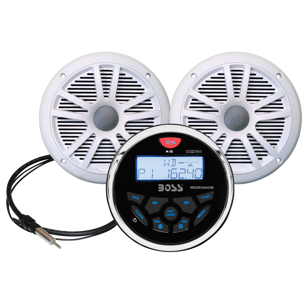 Suncoast Marine and Auto offers Boss Audio MCKGB350W.6 Marine Stereo 6.5" Speaker Kit - White [MCKGB350W.6]