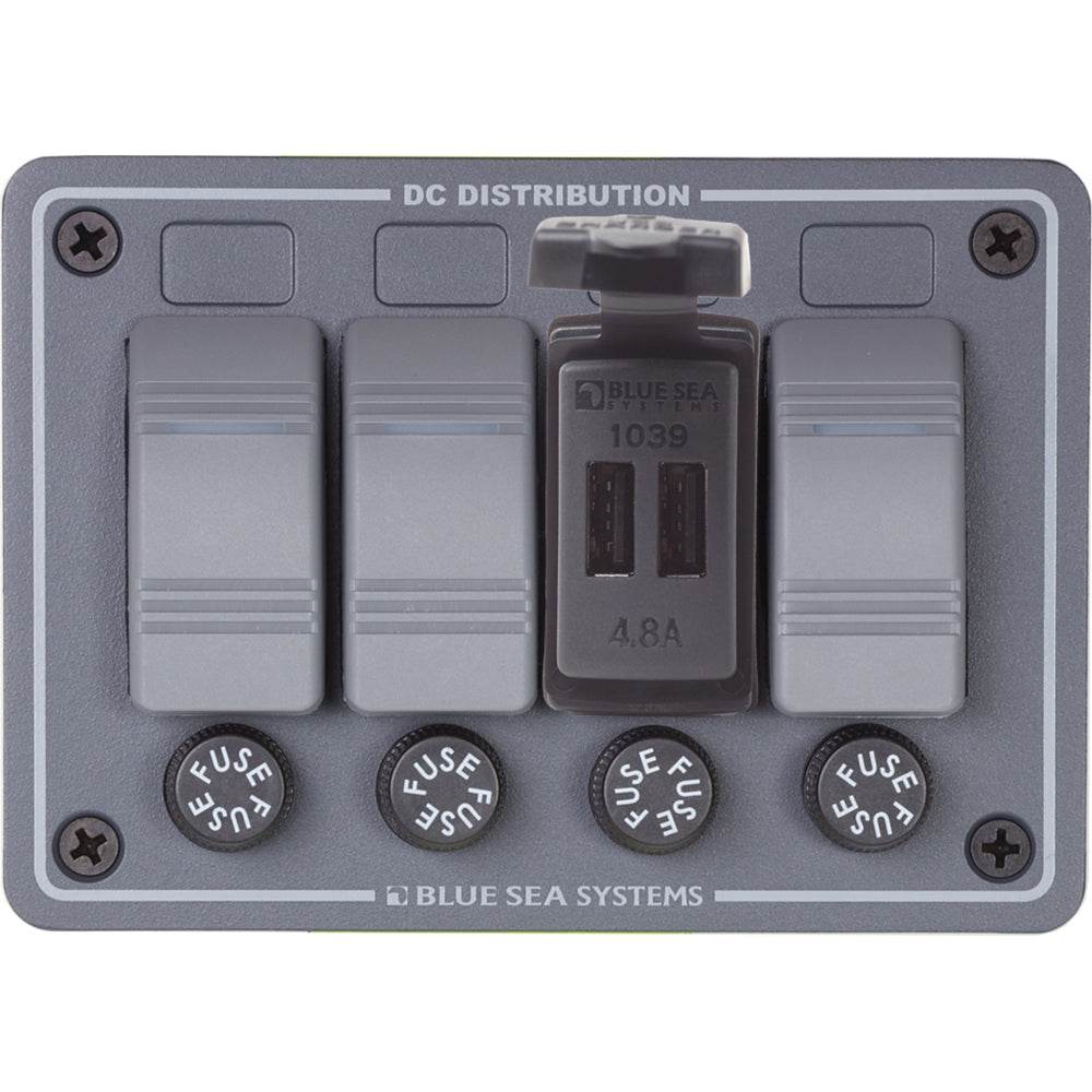 Suncoast Marine and Auto offers Blue Sea Dual USB Charger - 24V Contura Mount [1039]