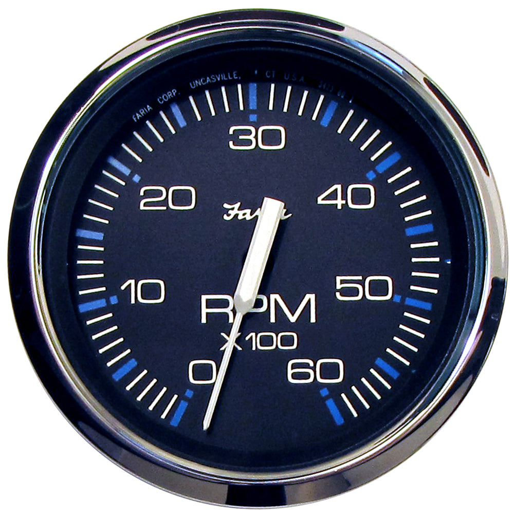 Suncoast Marine and Auto offers Faria Chesapeake Black 4" Tachometer - 6000 RPM (Gas) (Inboard I/O) [33710]