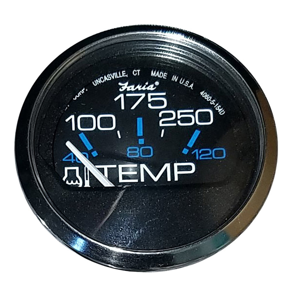 Suncoast Marine and Auto offers Faria Chesapeake Black 2" Water Temperature Gauge (100-250F) [13704]