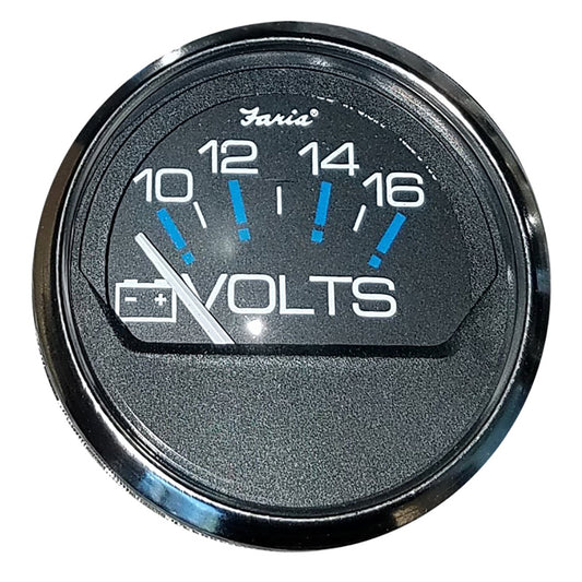 Suncoast Marine and Auto offers Faria Chesapeake Black 2" Voltmeter (10-16 VDC) [13705]