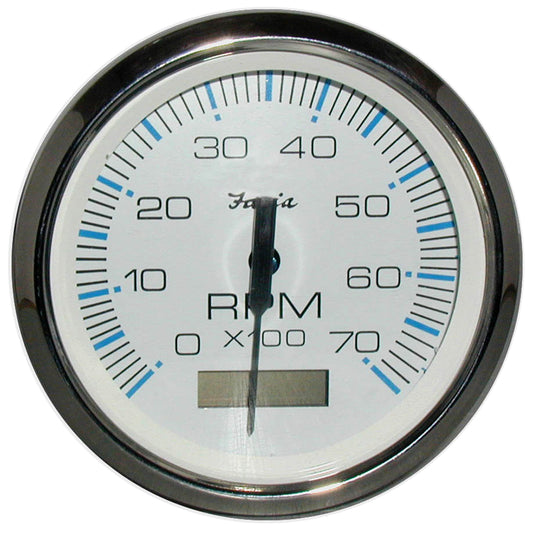 Suncoast Marine and Auto offers Faria Chesapeake White SS 4" Tachometer w/Hourmeter - 7000 RPM (Gas) (Outboard) [33840]