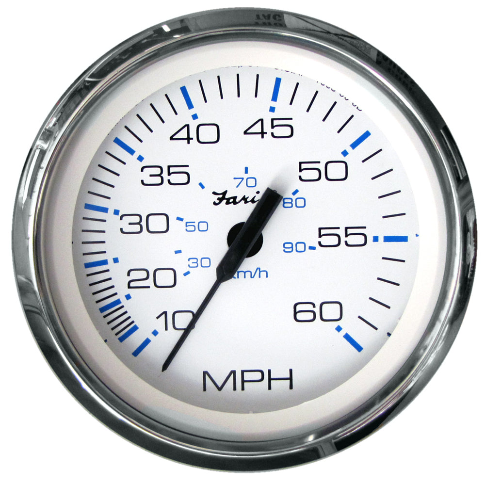 Suncoast Marine and Auto offers Faria Chesapeake White SS 4" Speedometer - 60MPH (Pitot) [33811]