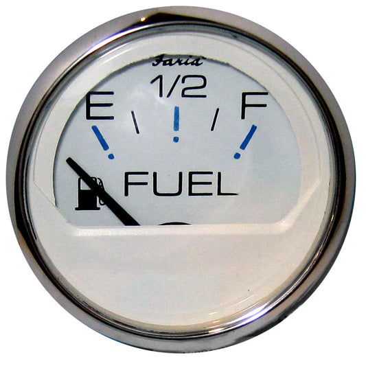 Suncoast Marine and Auto offers Faria Chesapeake White SS 2" Fuel Level Gauge (E-1/2-F) [13801]