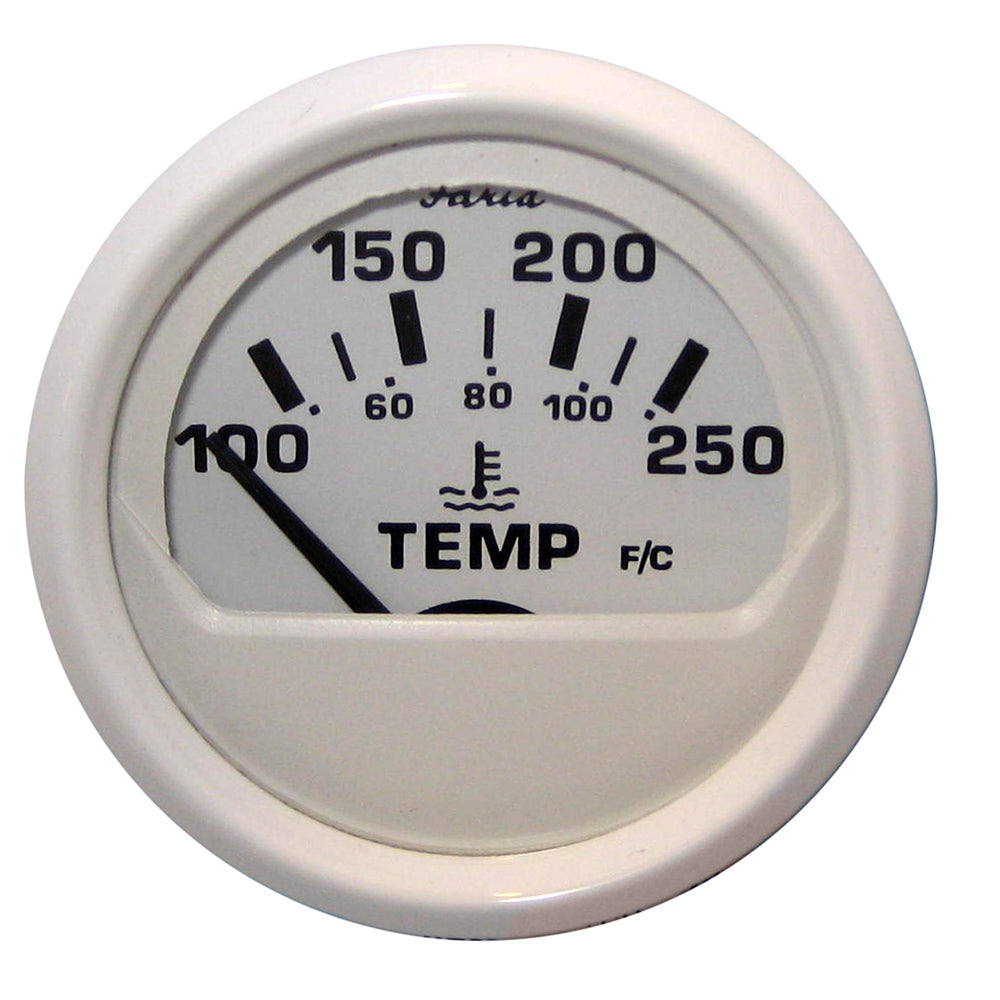 Suncoast Marine and Auto offers Faria Dress White 2" Water Temperature Guage (100-250 DegreeF) [13110]