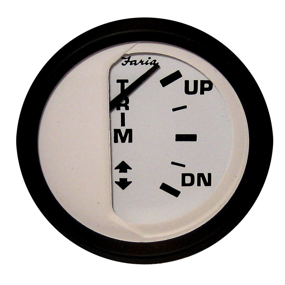 Suncoast Marine and Auto offers Faria Euro White 2" Trim Gauge f/ Johnson/Evinrude/Suzuki (Outboard) [12915]