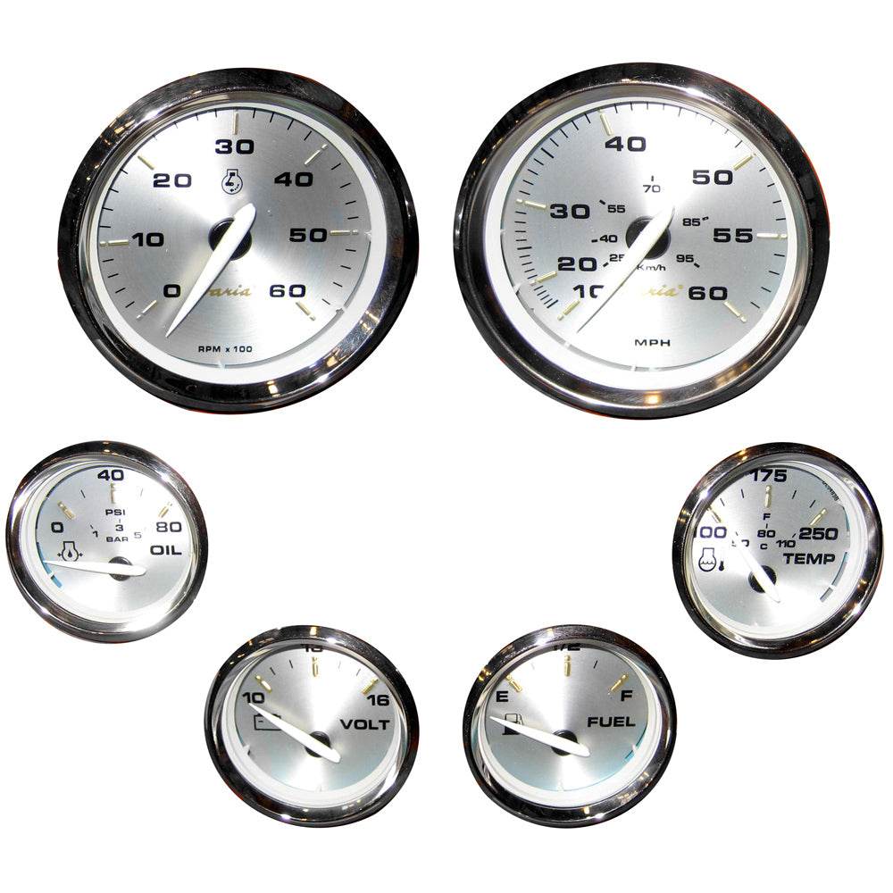 Suncoast Marine and Auto offers Faria Kronos Boxed Set of 6 Gauges f/ Inboard Motors [KTF024]