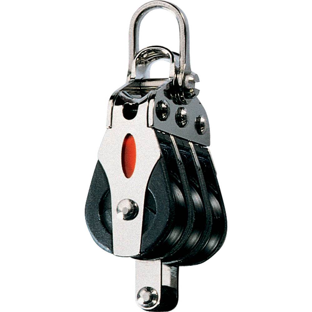 Suncoast Marine and Auto offers Ronstan Series 20 Ball Bearing Block - Triple - Becket - 2-Axis Shackle Head [RF20312]