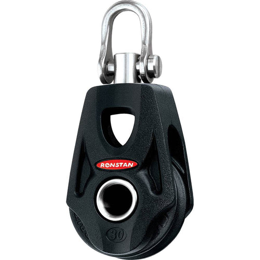 Suncoast Marine and Auto offers Ronstan Series 30 Ball Bearing Orbit Block - Single - Becket - Swivel Shackle Head [RF35100]