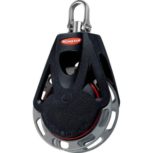 Suncoast Marine and Auto offers Ronstan Series 40 Ratchet Orbit Block - Single - Auto - Swivel Shackle Head [RF46100]