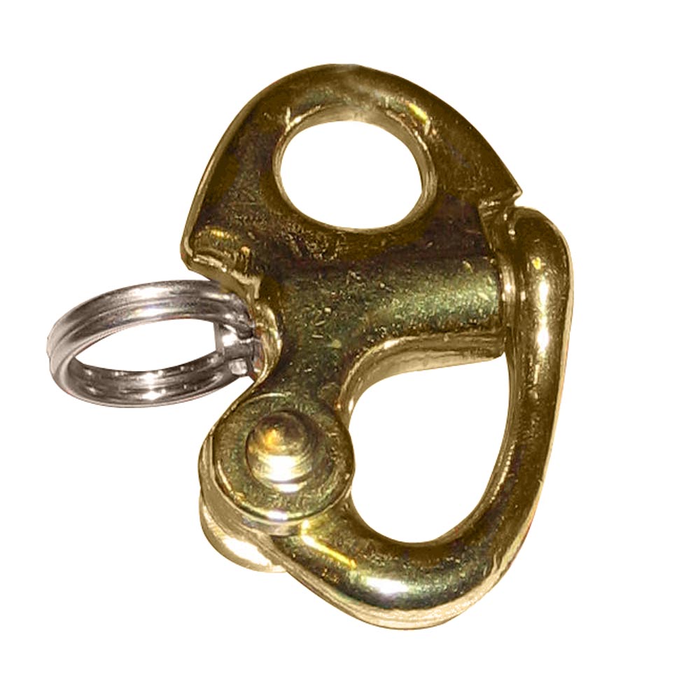 Suncoast Marine and Auto offers Ronstan Brass Snap Shackle - Fixed Bail - 41.5mm (1-5/8") Length [RF6000]