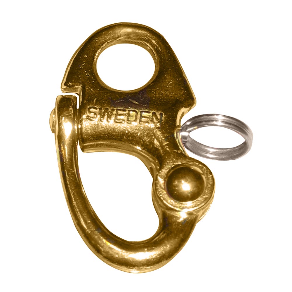 Suncoast Marine and Auto offers Ronstan Brass Snap Shackle - Fixed Bail - 59.3mm (2-5/16") Length [RF6002]