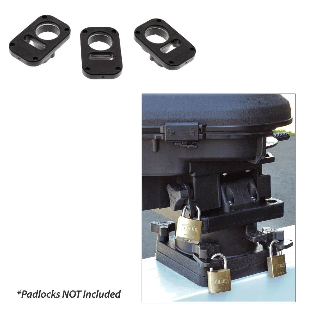 Suncoast Marine and Auto offers Scotty 3134 Downrigger Security System 3-Piece Locking Plates w/o Padlocks [3134]