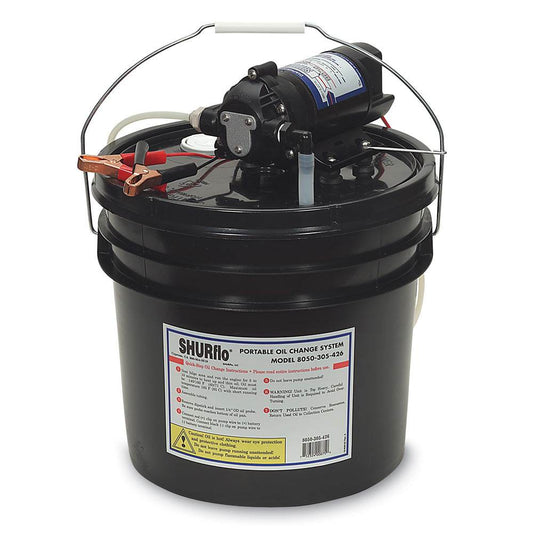 Suncoast Marine and Auto offers Shurflo by Pentair Oil Change Pump w/3.5 Gallon Bucket - 12 VDC, 1.5 GPM [8050-305-426]