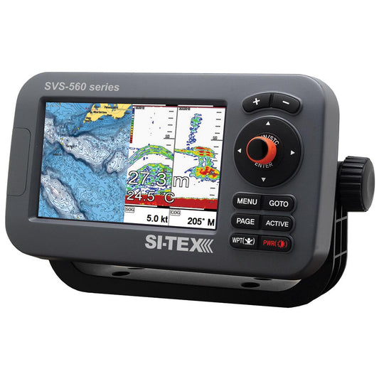 Suncoast Marine and Auto offers SI-TEX SVS-560CF Chartplotter - 5" Color Screen w/Internal GPS & Navionics+ Flexible Coverage [SVS-560CF]