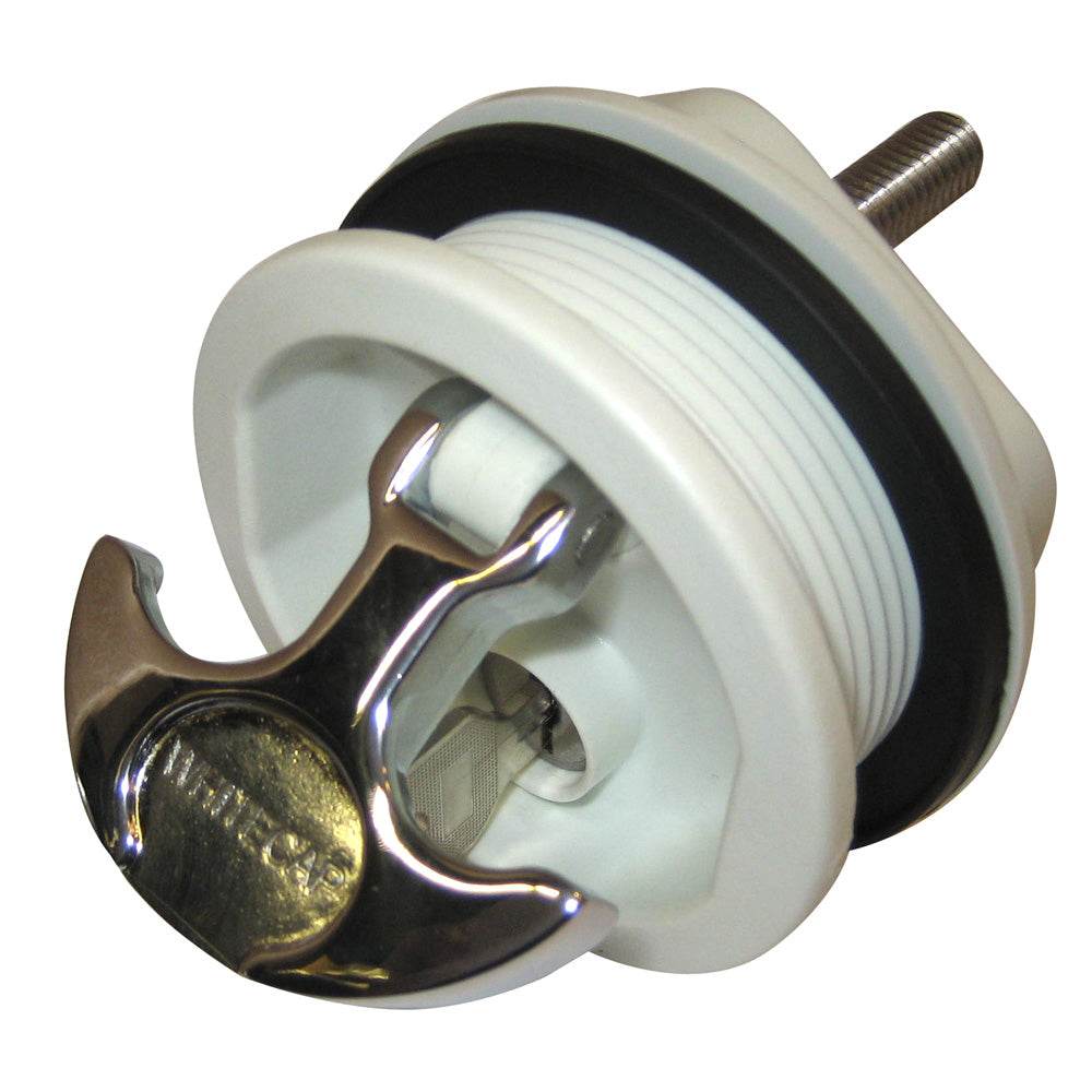 Suncoast Marine and Auto offers Whitecap T-Handle Latch - Chrome Plated Zamac/White Nylon - Locking - Freshwater Use Only [S-226WC]