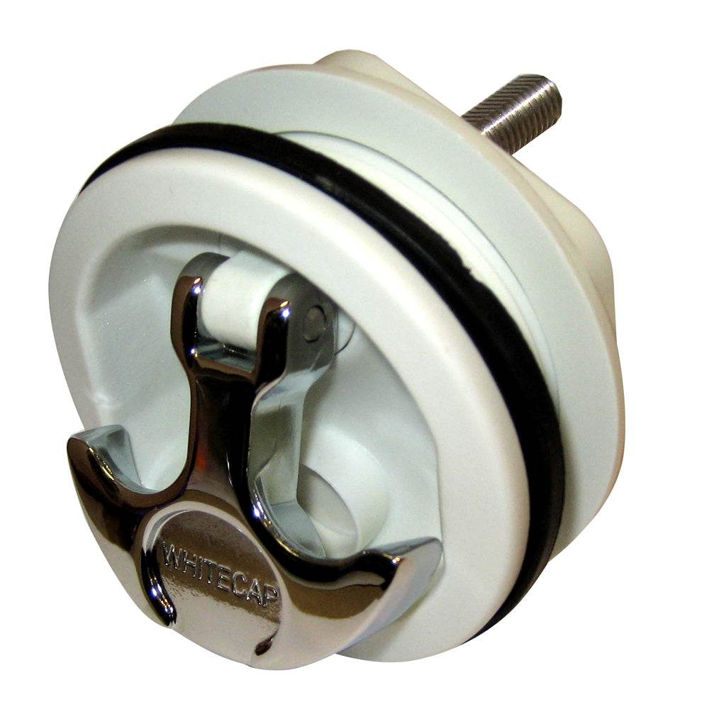 Suncoast Marine and Auto offers Whitecap T-Handle Latch - Chrome Plated Zamac/White Nylon - No Lock - Freshwater Use Only [S-230WC]