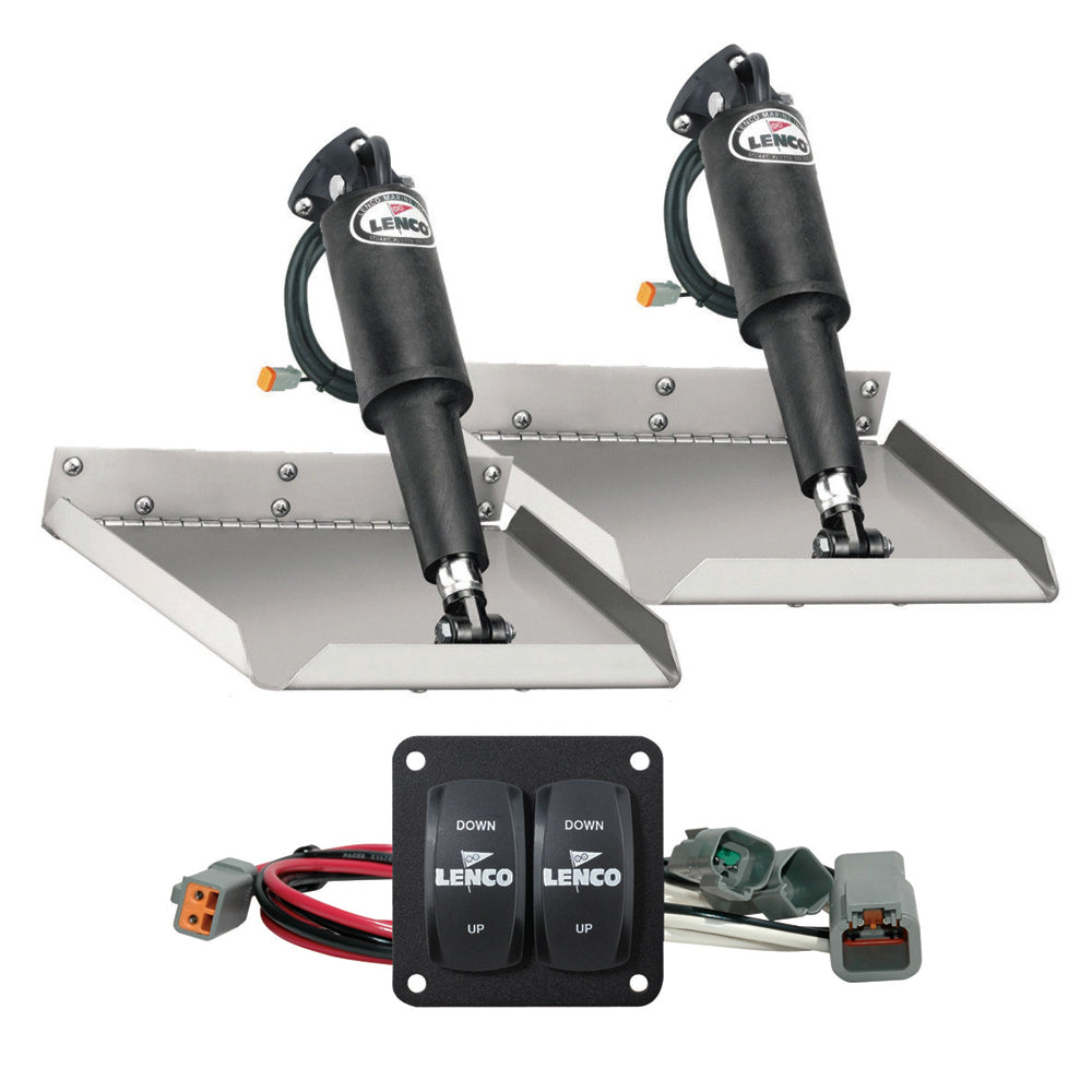 Suncoast Marine and Auto offers Lenco 12" x 12" Edge Mount Trim Tab Kit w/Double Rocker Switch Kit [15102-104]