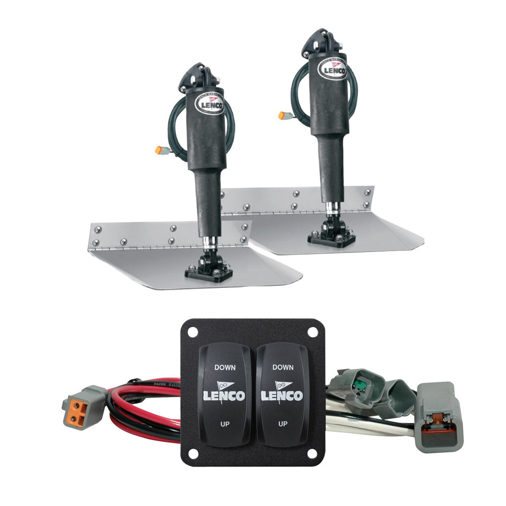 Suncoast Marine and Auto offers Lenco 12" x 12" Standard Trim Tab Kit w/Double Rocker Switch Kit [15103-104]