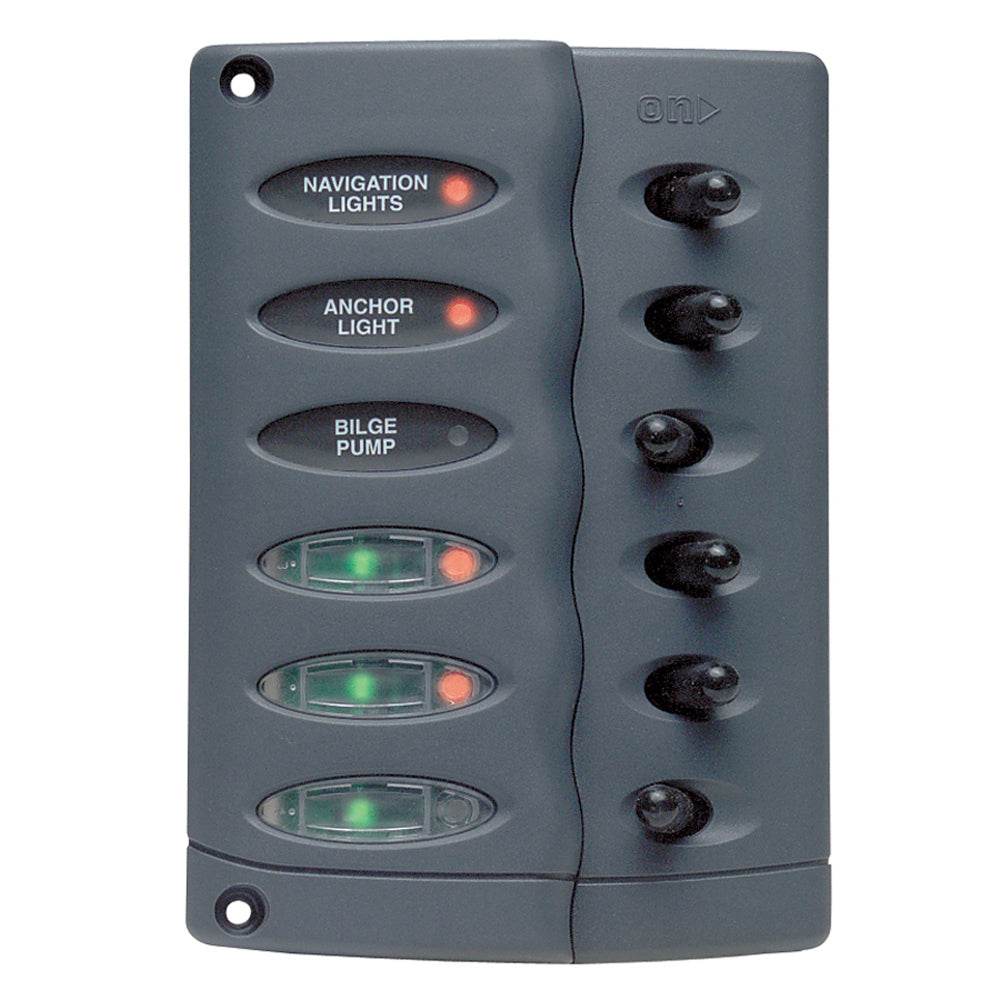 Suncoast Marine and Auto offers BEP Contour Switch Panel - Waterproof 6 Way [CSP6]