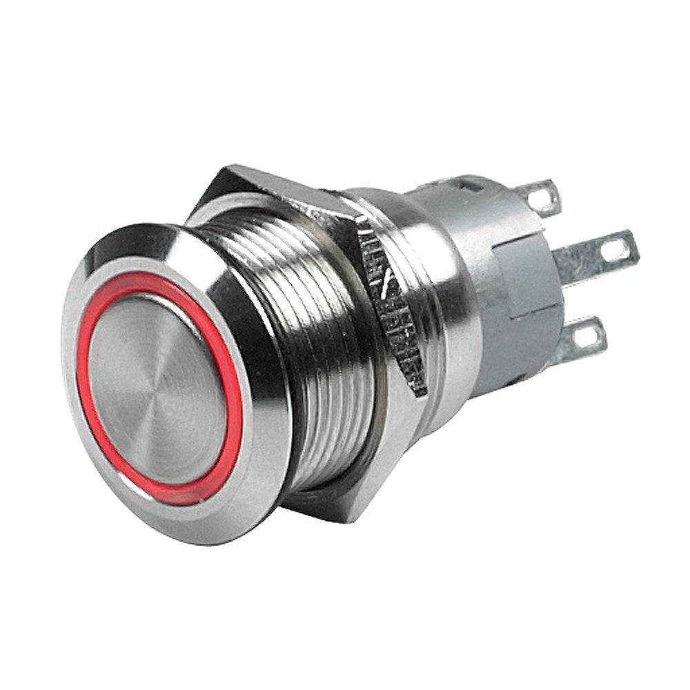 Suncoast Marine and Auto offers BEP Push-Button Switch - 12V Momentary (On)/Off - Red LED [80-511-0002-01]