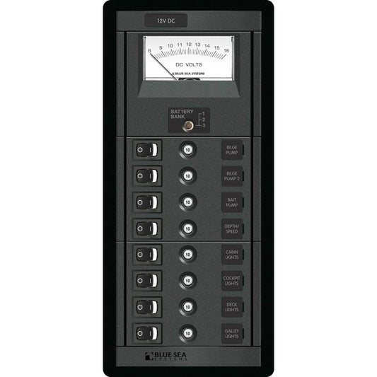 Suncoast Marine and Auto offers Blue Sea 1463 8 Position Switch CLB + Meter Vertical [1463]