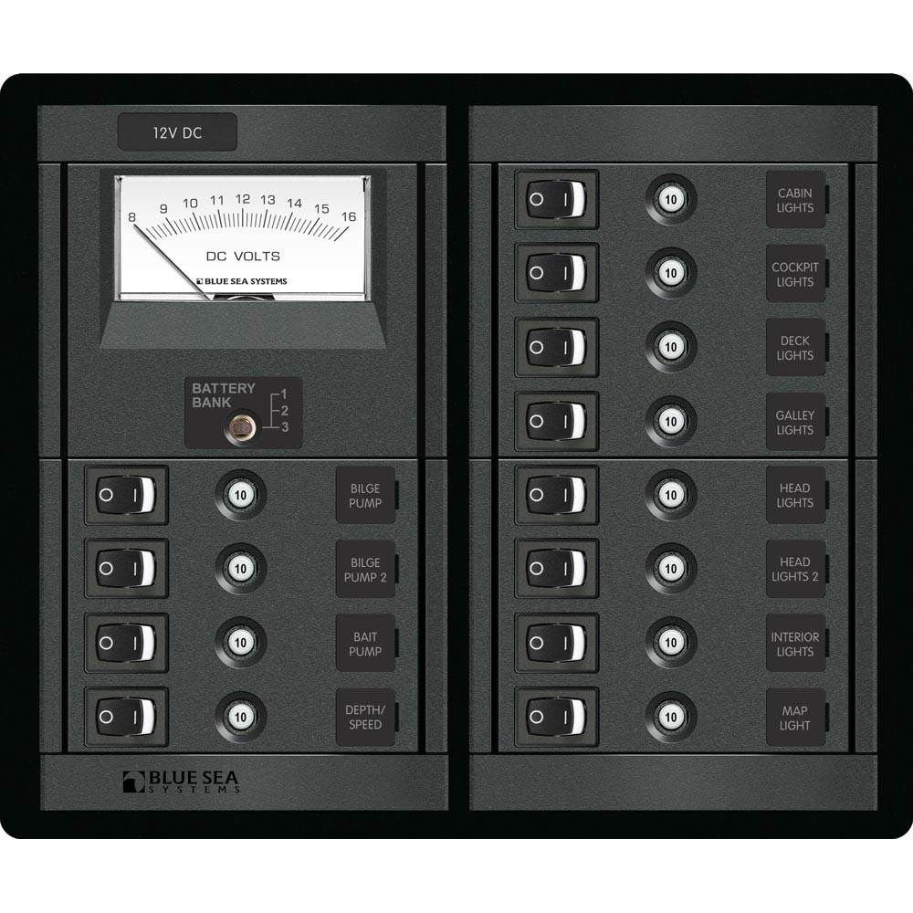 Suncoast Marine and Auto offers Blue Sea 1464 12 Position Switch CLB + Meter Square [1464]